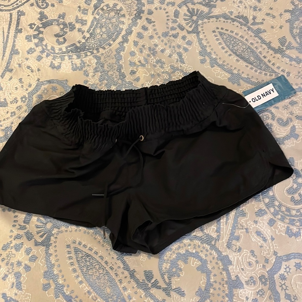 Old Navy Solid Black Board Shorts
